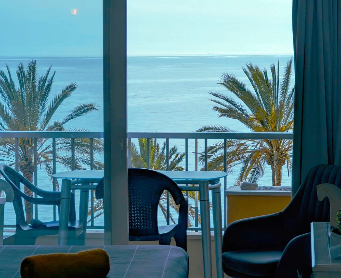Beachfront promenade view from Marbella Sea View Studio
